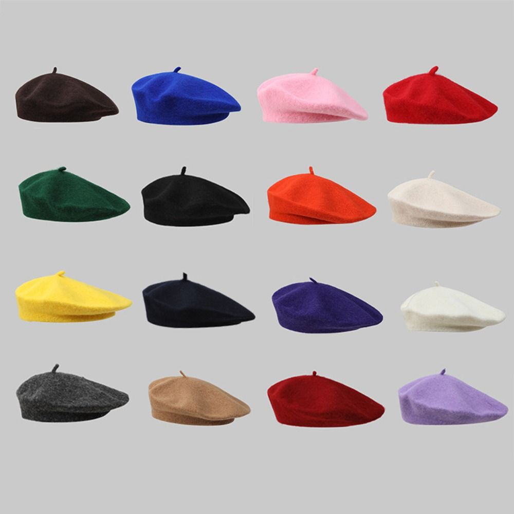 Beret French Wool - Bérets en laine chauds pour femme,