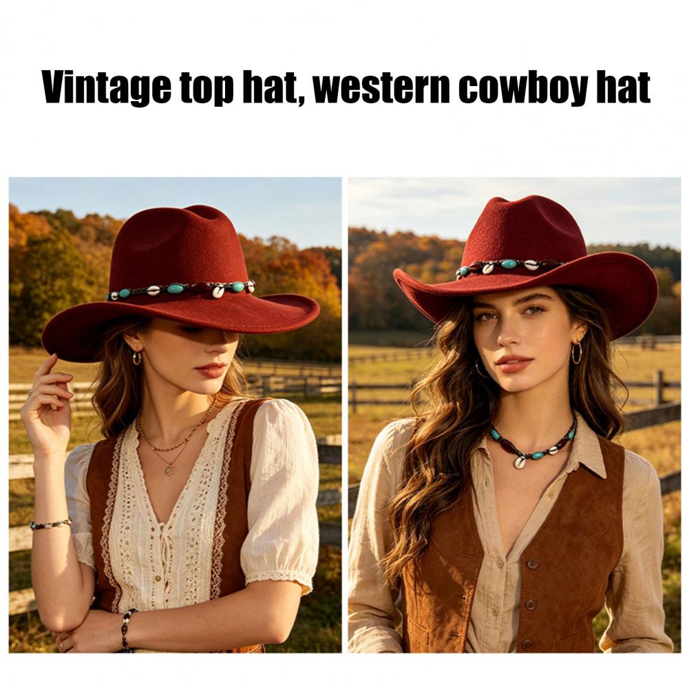 Fedora Hat Wool - Chapeau de style western, chapeau fedora