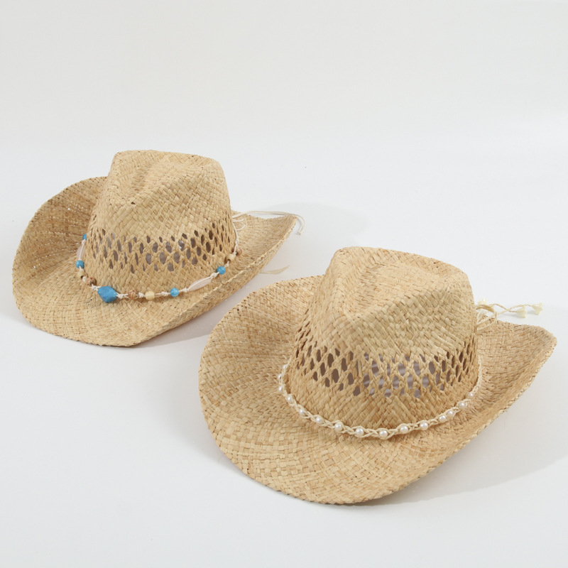 Chapeau de cowboy unisexe en p - Cowboy Hat Straw avis et prix